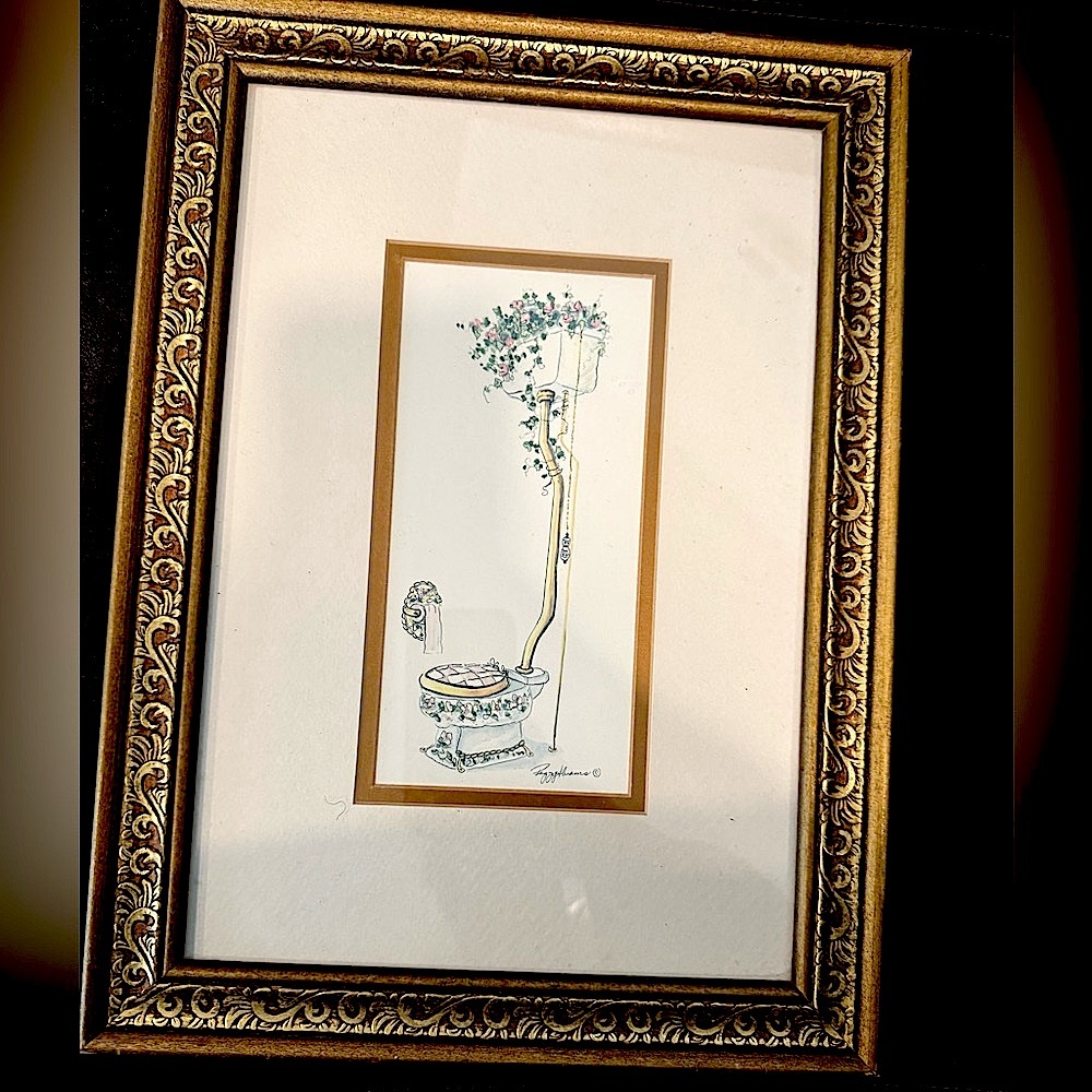 Peggy Abram’s framed print commode